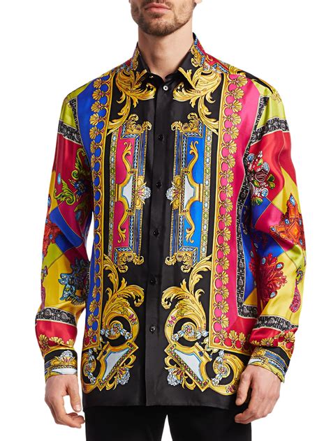 versace hercules blouse|big and tall versace shirts.